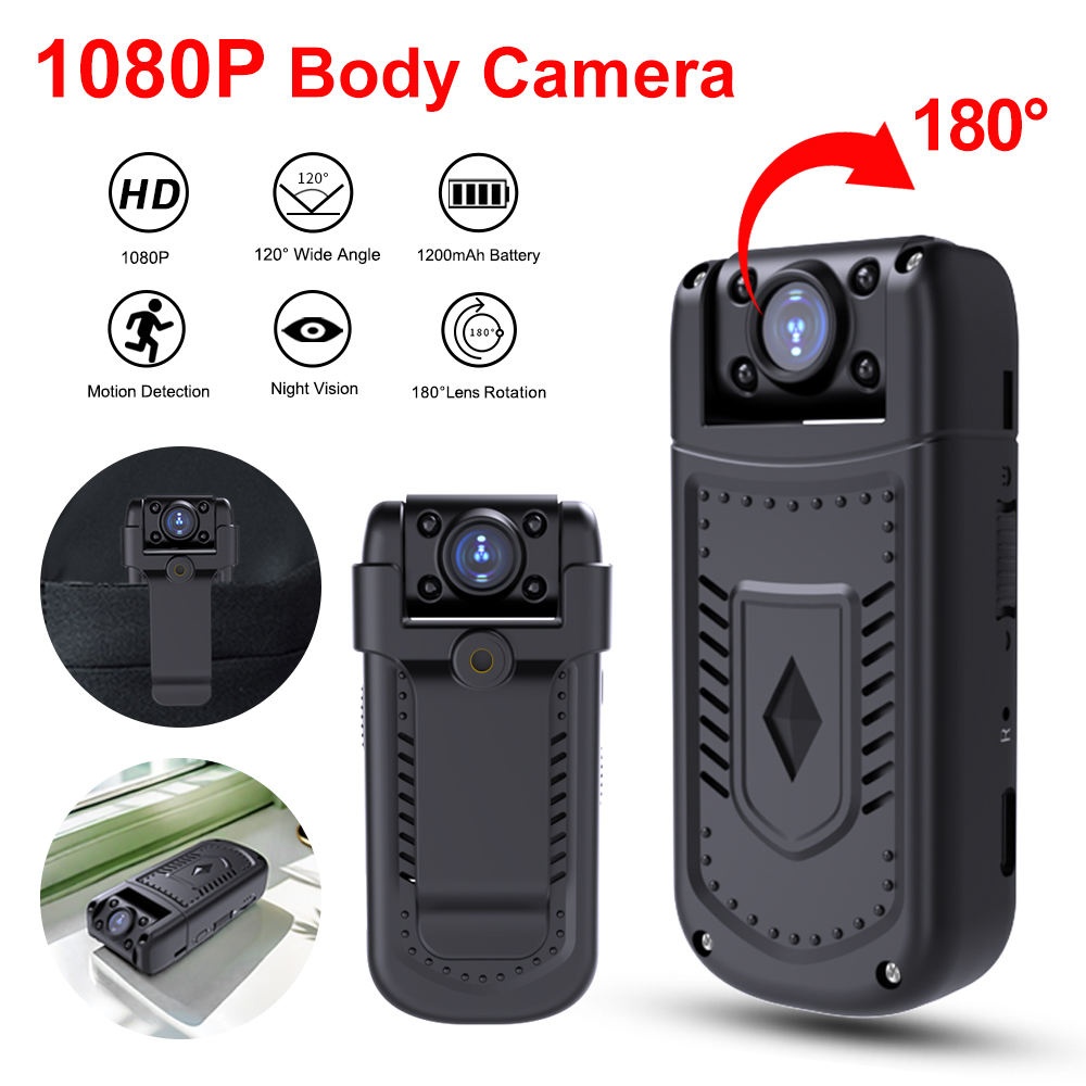 MD36 180°rotatable lens and back clip mini camera