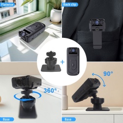 MD36 180°rotatable lens and back clip mini camera